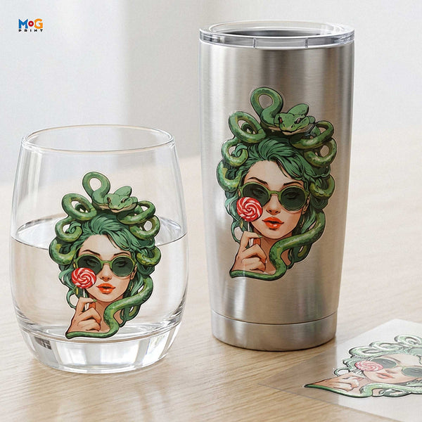 3D UV Stickers for Tumblers and Cups Durable Drinkware Decal Set