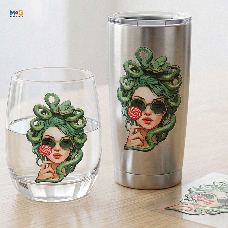3D UV Stickers for Tumblers and Cups Durable Drinkware Decal Set