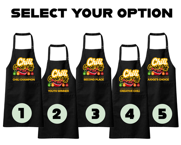 Custom Chilli Cook Off Second Place Chef Apron Funny Kitchen Mom Gifts