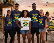 Custom Matching Tropical Birthday Trip T-shirt Personalised Name Tee
