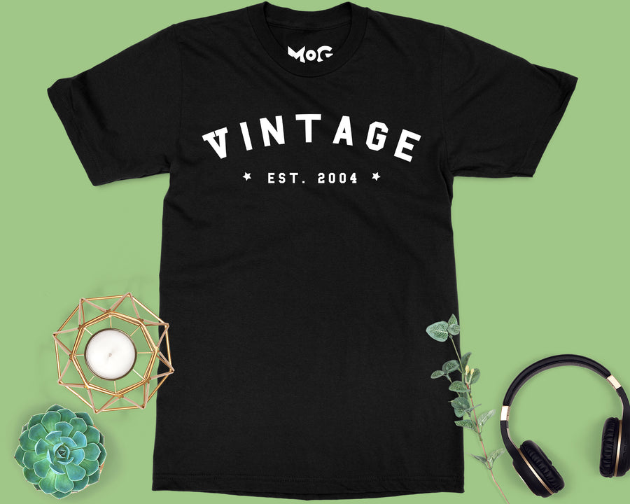 Custom Vintage Birthday Year T-shirt Personalised Kids & Adults Gift