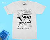 21st Birthday T-shirt Funny Math Square Root 441 21 Years Old Bday Tee