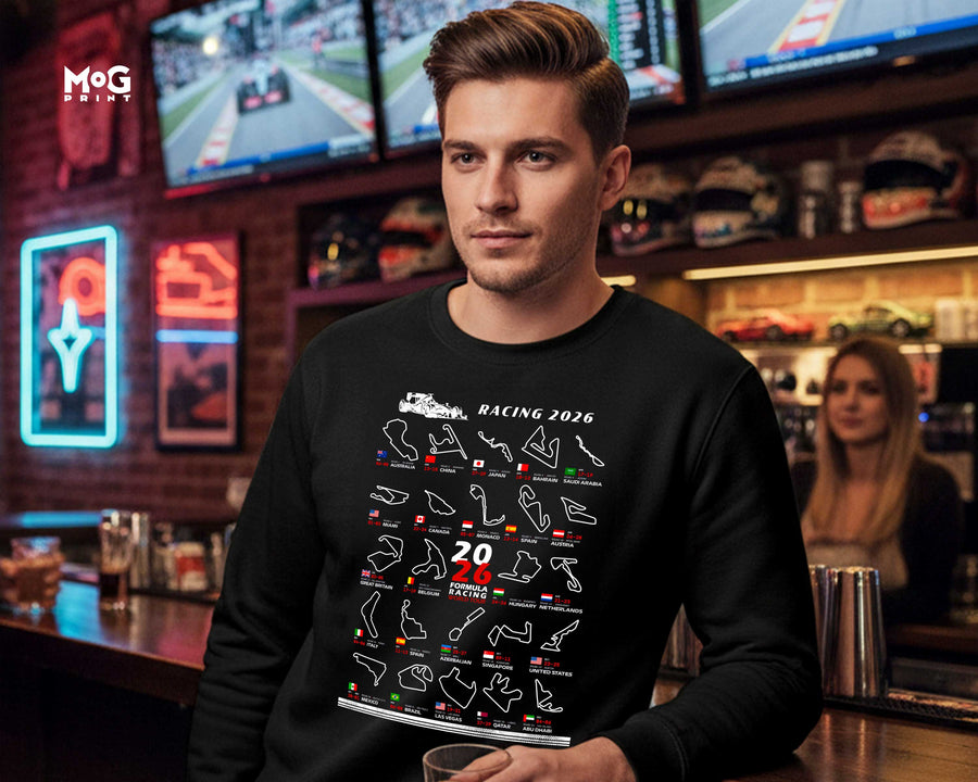 Motorsport Fan Sweatshirt Formula Racing 2026 Track Top for Car Riders
