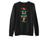 Christmas Slogan Sweatshirt, Unisex Xmas Upper, Funny Elf Hat and Legs Jumper