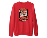 Adult Christmas Joke Sweatshirt Funny Santa is Real Jumper Xmas Gifts for Men