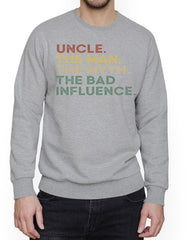 Uncle Gift Sweatshirt The Man Myth Legend Funny Family Hooded Fathers Day Dad Men's Jumper