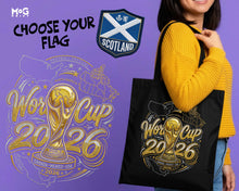 Custom World Country Flag Canvas Tote Football Cup 2026 Shopping Bag