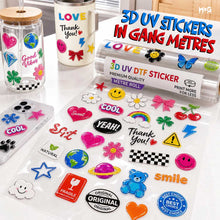 Custom 3D UV DTF Stickers Personalised Waterproof Logo Decal Transfers