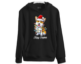 Santa Corgi Christmas Hoodie, Cute Royal Dog Xmas Gift Jumper For Dog Lovers