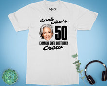 Look Who's 50 Custom Face Birthday T-shirt Personalised Photo Gift Tee