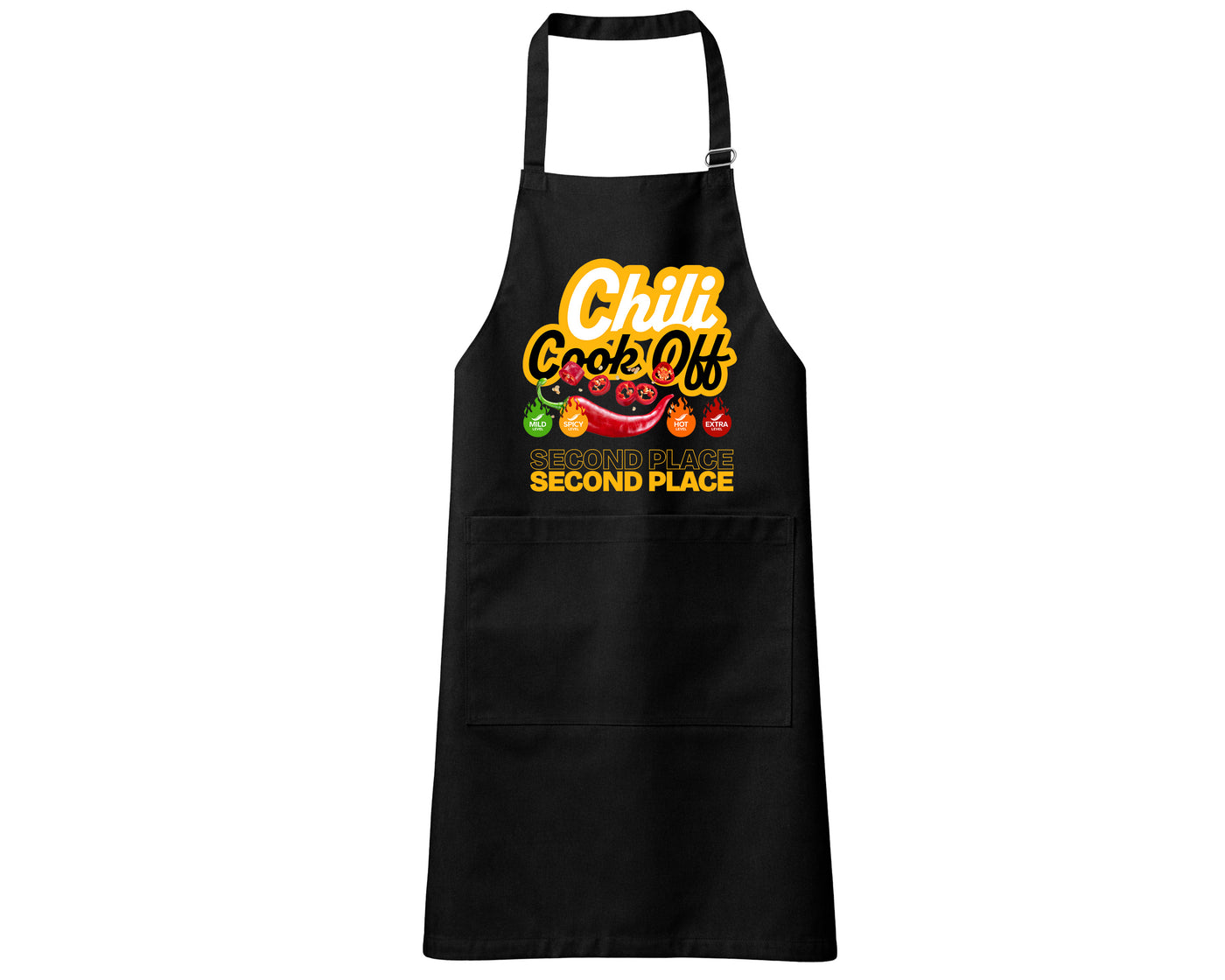 Custom Chilli Cook Off Second Place Chef Apron Funny Kitchen Mom Gifts