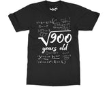 30th Birthday 900 Square Root T-shirt 30 Years Old Him Her Bday Gift