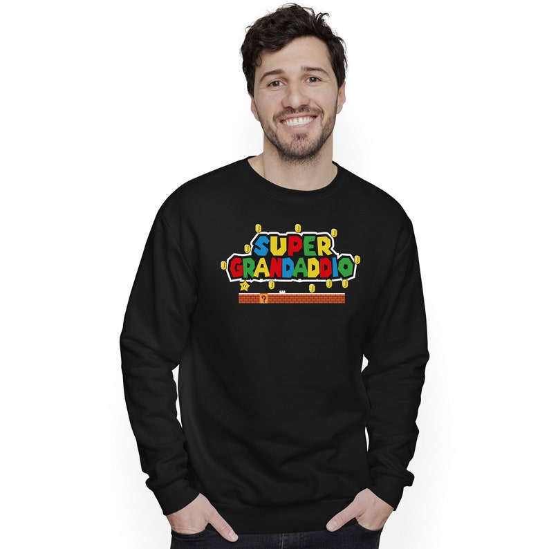 Super Grandaddio Sweatshirt Funny Grandad Retro Jumper Grandpa Hooded Grandfather Gift