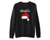 Family Matching Christmas Sweatshirt, Personalised Xmas Top, Santa Hat Jumper