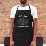 Funny Christmas Anxiety Apron Xmas Light Kitchen Supplies Chef Present