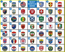 Football World Cup 2026 Iron On DTF Custom Flag Print Heat Transfers
