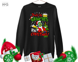 Drink Up Grinches Christmas Sweatshirt, Grinchmas Jumper, Xmas Top for Men Women