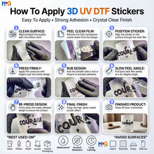 3D UV Stickers for Glass Cups Permanent Glassware Decals and Labels