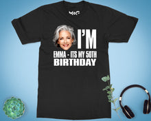 Look Who's 50 Custom Face Birthday T-shirt Personalised Photo Gift Tee