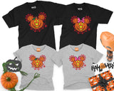 Halloween Mickey Minnie T-shirts, Matching Family Shirt, Pumpkin Head Tee Vacation Disneyland T-shirt, Halloween Costume Party Top, Spooky Couple Gifts for Him Her