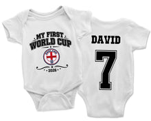 My First Football World Cup Baby Romper Custom Name Number Kids Outfit