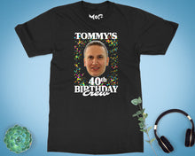 Personalised 40th Birthday Party T-shirt Custom Photo Confetti Shirt