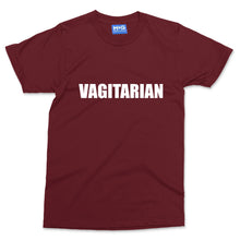 VAGITARIAN Slogan T-shirt Funny Rude Adult Tee Vegetarian Vegan Joke Top