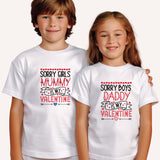 Funny Valentine's Day T-shirt Mum Dad Is My Valentine Shirt Gift for Kids Adults Tee