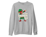 Funny Dabbing Elf Sweatshirt, Xmas Eve Party Group Matching Top For Video Gamers