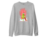 Christmas Is Coming Sweatshirt Grinch on Candy Cane Throne Jumper Funny Xmas Top