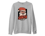 Adult Christmas Joke Sweatshirt Funny Santa is Real Jumper Xmas Gifts for Men