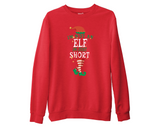 Christmas Slogan Sweatshirt, Unisex Xmas Upper, Funny Elf Hat and Legs Jumper