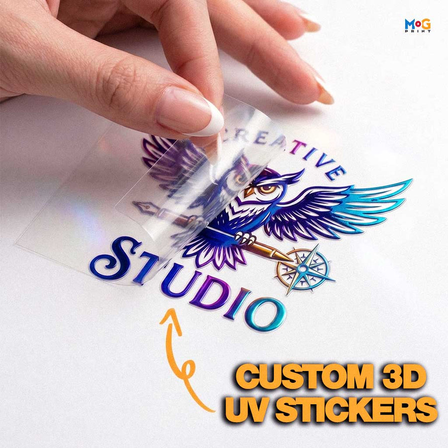 Custom 3D UV DTF Packaging Stickers Raised Product Label Stickers