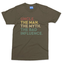 Uncle Gift T-shirt The Man Myth Legend Funny Family Tee Fathers Day Dad Mens Top