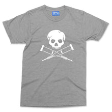 Skull and Crutches Logo T-shirt Funny Jackass Inspired Tee Stunt Comedy Gift Top