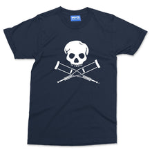 Skull and Crutches Logo T-shirt Funny Jackass Inspired Tee Stunt Comedy Gift Top
