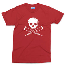 Skull and Crutches Logo T-shirt Funny Jackass Inspired Tee Stunt Comedy Gift Top