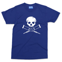 Skull and Crutches Logo T-shirt Funny Jackass Inspired Tee Stunt Comedy Gift Top