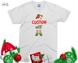 Custom Family Elf Christmas T-shirt, Xmas Personalised Top For Family Members