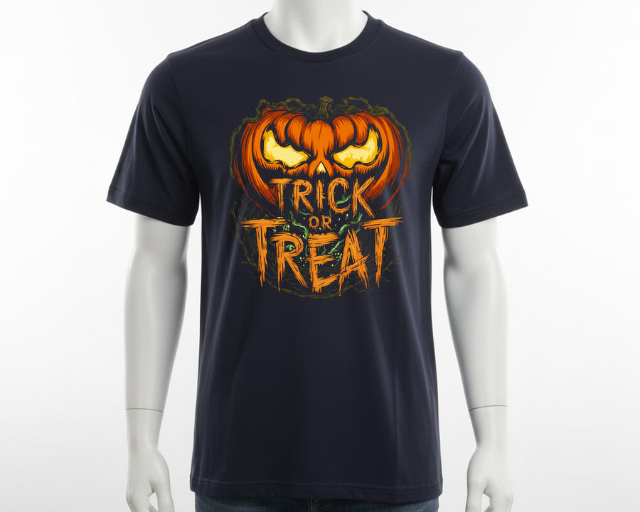 Trick or Treat Evil Pumpkin T-shirt Halloween 2026 Holiday Celebration Tee
