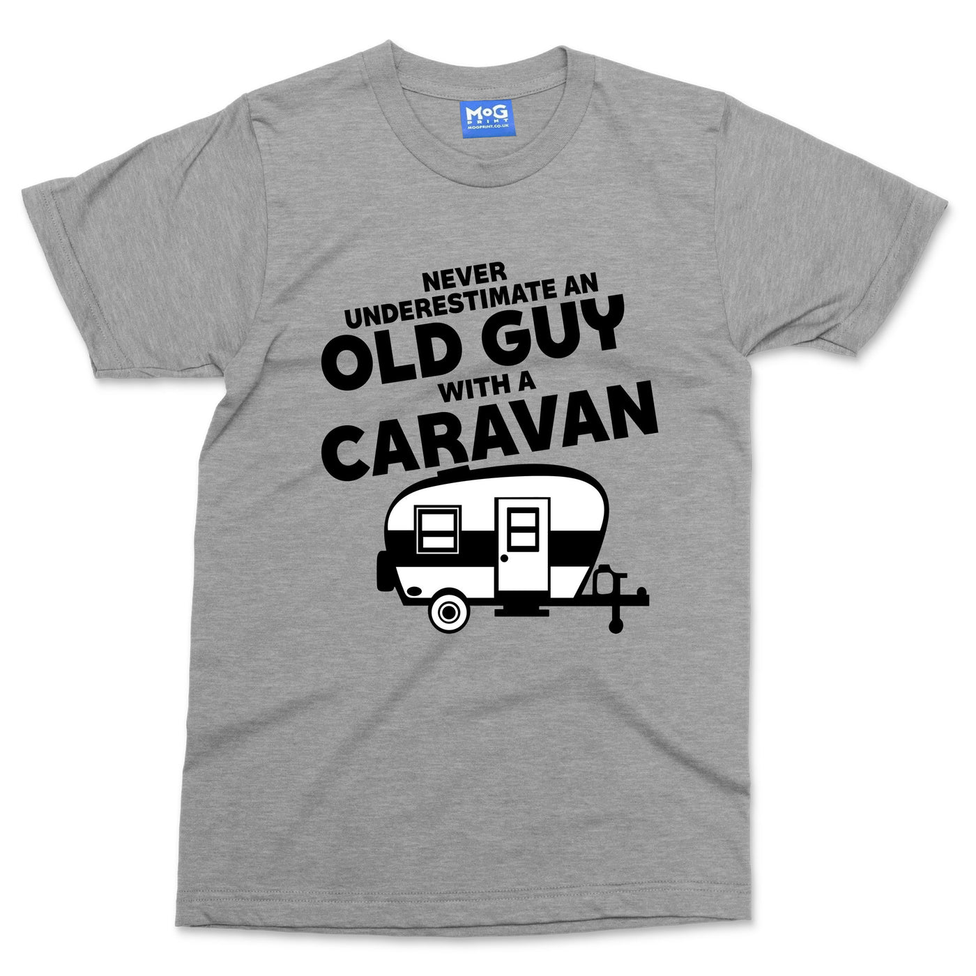 Never Underestimate An Old Guy With A Caravan T-shirt Funny Mens Camper Van Top