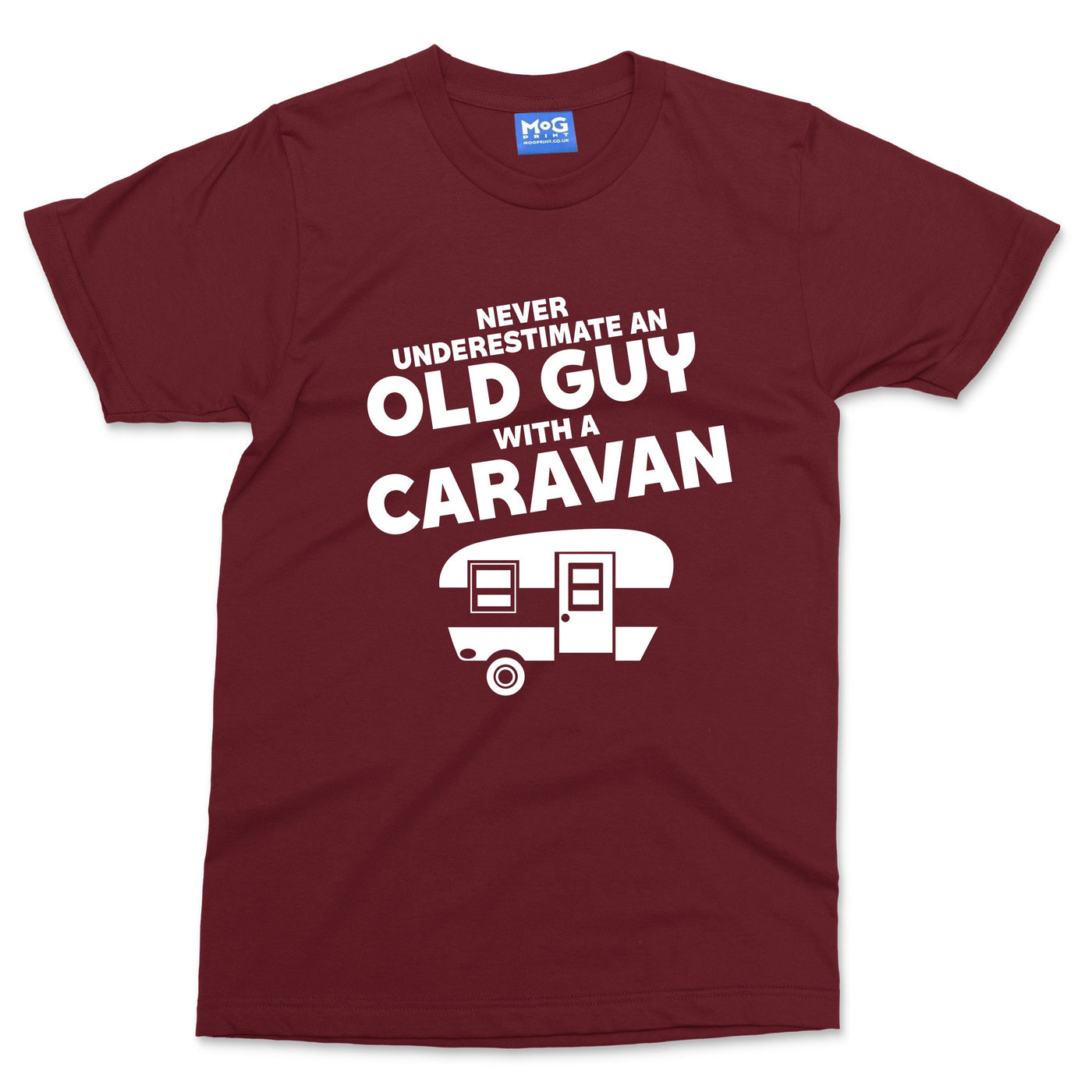 Never Underestimate An Old Guy With A Caravan T-shirt Funny Mens Camper Van Top