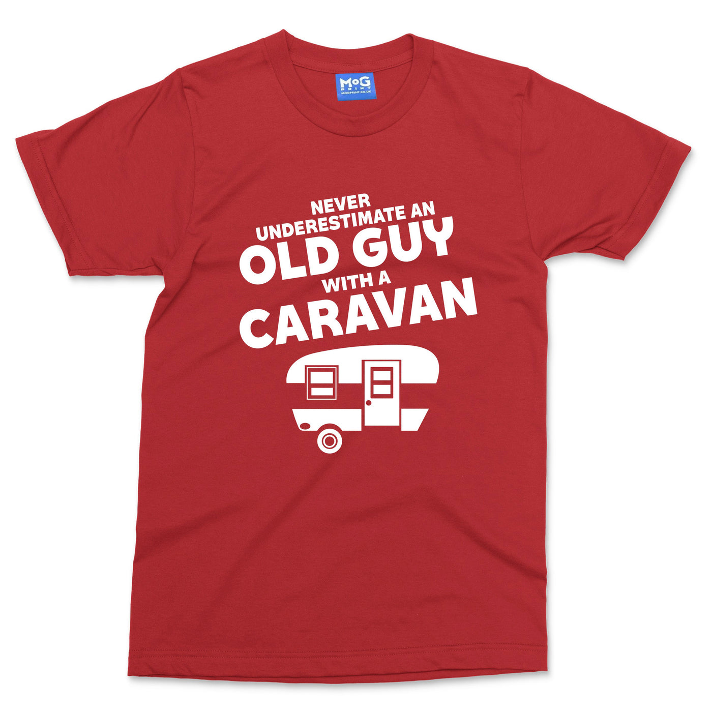 Never Underestimate An Old Guy With A Caravan T-shirt Funny Mens Camper Van Top