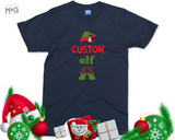 Custom Family Elf Christmas T-shirt, Xmas Personalised Top For Family Members