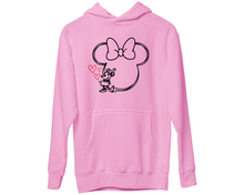 Cute Mickey and Minnie Mouse Love Hearts Matching Couple Hoodies For Christmas