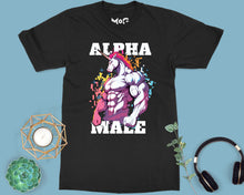 Funny Alpha Male Ironic Unicorn T-shirt Manly Joke Sigma Male Gym Tee For Him