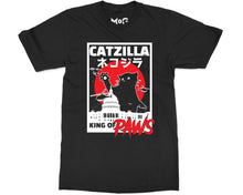 Catzilla Retro Japanese Movie Parody T-shirt Cat Film Kitty Monster Pet Lover Gift Tee