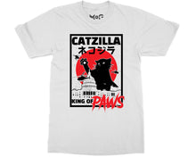 Catzilla Retro Japanese Movie Parody T-shirt Cat Film Kitty Monster Pet Lover Gift Tee