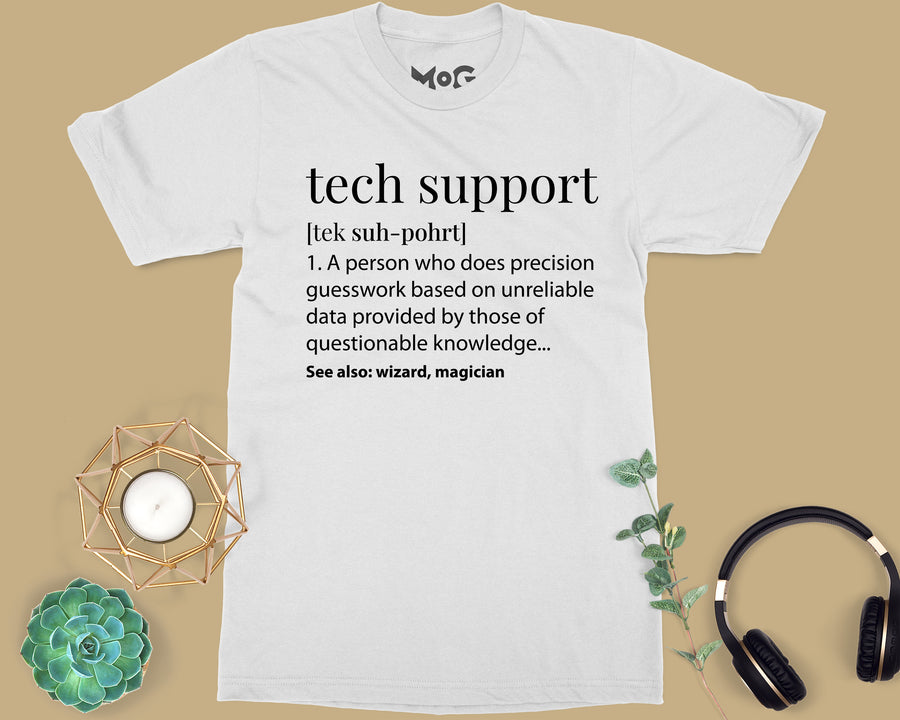 Tech Support Funny Definition Tee for Programmers Unisex Computer Nerd Top