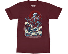 Call of Cthulhu Gothic Monster T-shirt Japanese Hokusai Great Wave HP Lovecraft Horror Tee